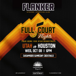Flyer: Full Court Nights Utah v. Houston | Bootleg Wednesdays | American Heart Weekend