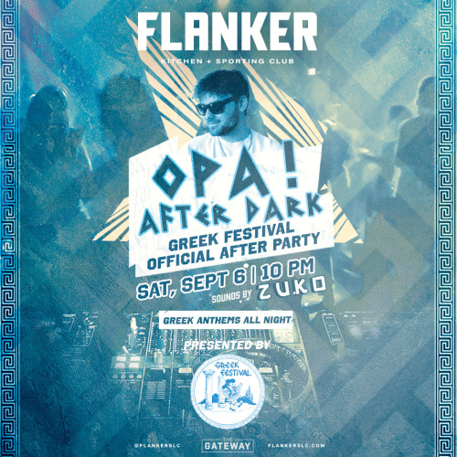 Flyer: Opa! After Dark Greek Festival After-party | Collegiate Saturdays | Buck off Bull Riding Tournament