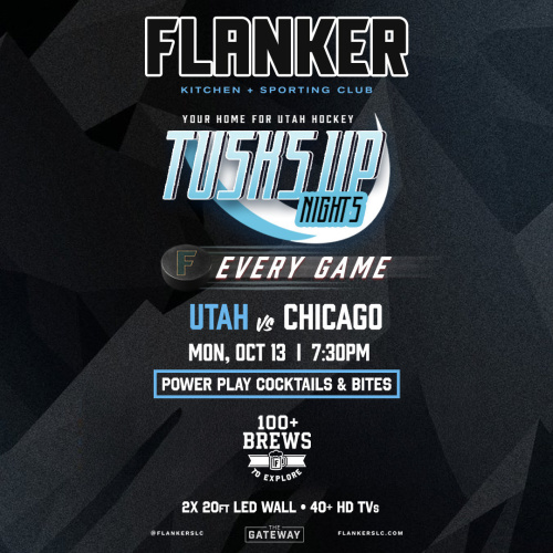 Flyer: Full Court Nights: Dallas at Utah | Tusks Up Nights: Utah v. Chicago | Monday night Football | Homebase Mondays