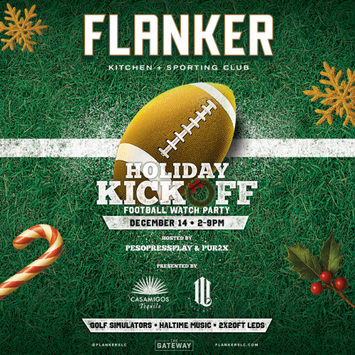 Flyer: Holiday Kickoff | Sunday Football | Tusks Up Night
