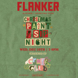 Flyer: Christmas Paint and Sip Night | Tusks Up Night