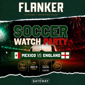 Soccer Watch Party | Mexico vs. England Flyer Image