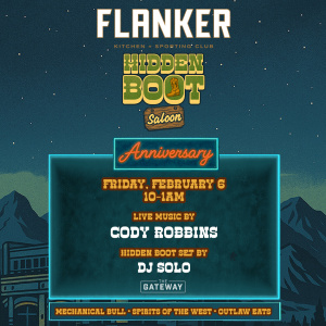 Flyer: Hidden Boot Saloon Anniversary