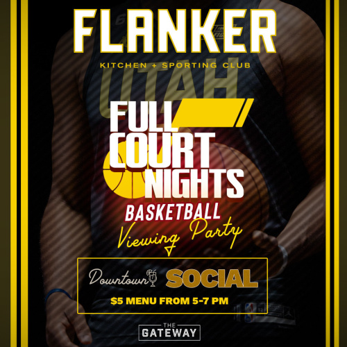 Flyer: Flanker Wednesdays featuring the Downtown Social Menu