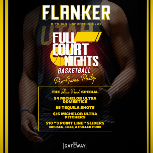 Flyer: Flanker Wednesdays featuring the Downtown Social Menu
