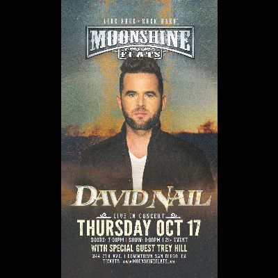 David Nail with special guest Trey Hill Live in Concert at Moonshine Flats, Thursday, October 17th, 2024