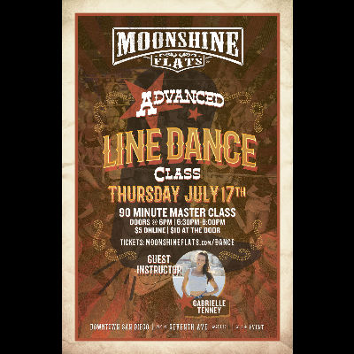 Advanced Line Dance Class at Moonshine Flats, Thursday, July 17th, 2025