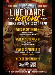 Line Dance Lessons at Moonshine Flats