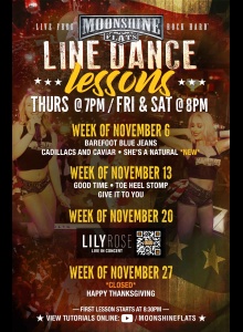 Line Dance Lessons at Moonshine Flats
