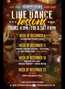 Line Dance Lessons at Moonshine Flats
