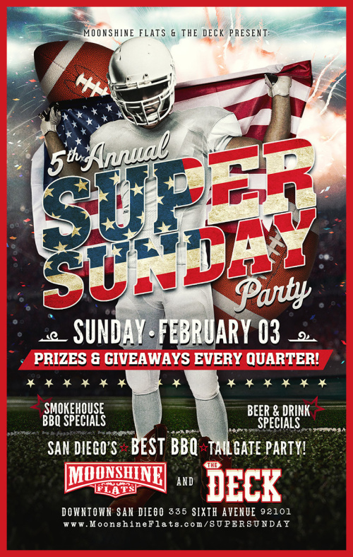 5th Annual Super Sunday Party at Moonshine Flats and The Deck - Moonshine Flats