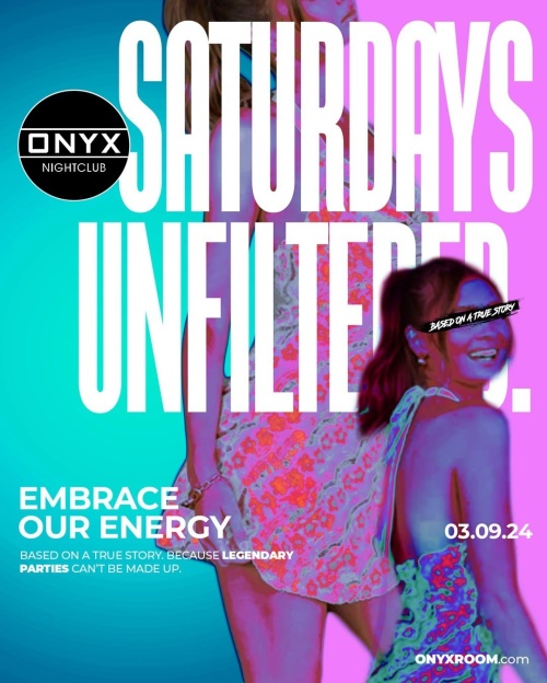 Onyx Saturdays | March 9th Event - Flyer
