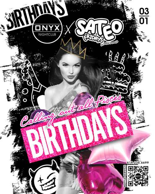 Sateo Fridays at Onyx Nightclub | March 1st Event - Flyer