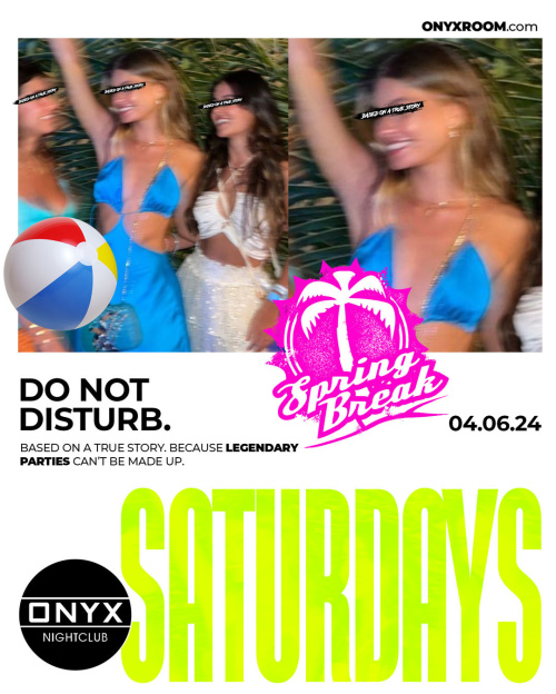 Onyx Saturdays | April 6th Event - Flyer
