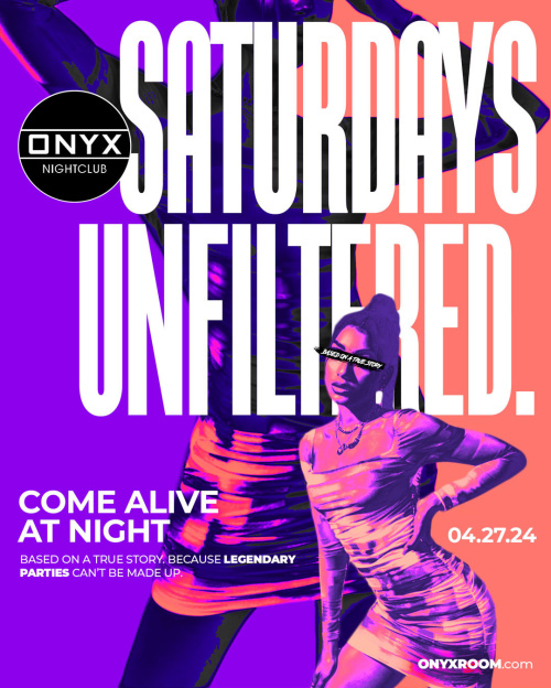 Onyx Saturdays | April 27th Event - Flyer