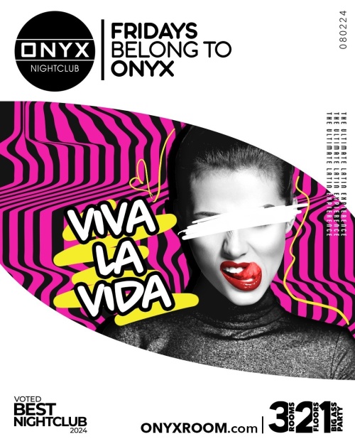 Fridays belong to Onyx Nightclub | August 2nd Event - Flyer