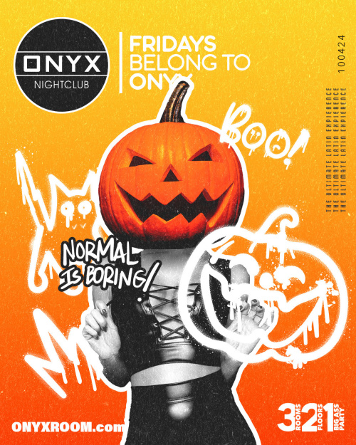 Fridays belong to Onyx Nightclub | October 4th Event - Flyer