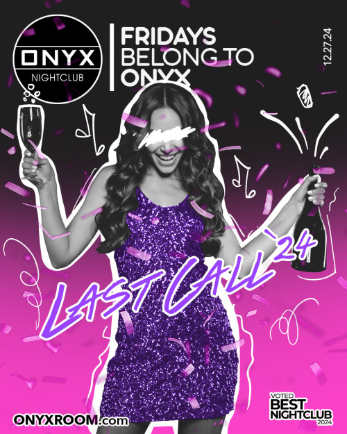 Fridays belong to Onyx Nightclub | December 27th Event - Flyer