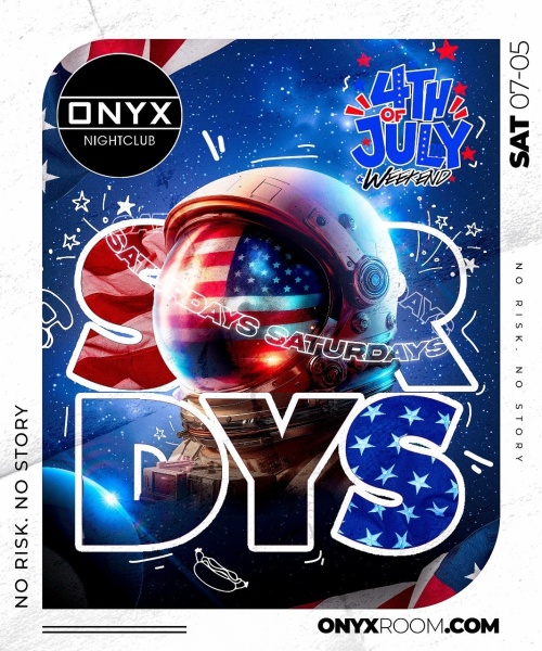 Onyx Saturdays | July 5th Event - Flyer