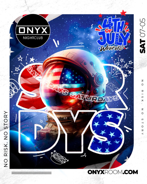 Onyx Saturdays | July 5th Event - Flyer