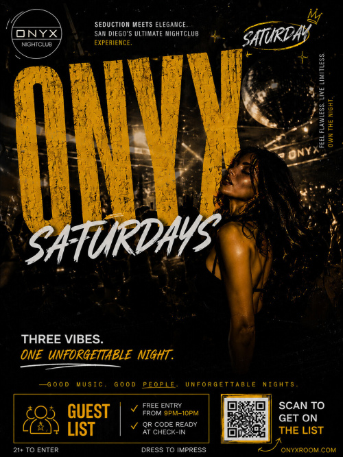Onyx Saturdays | July 18th Event - Flyer