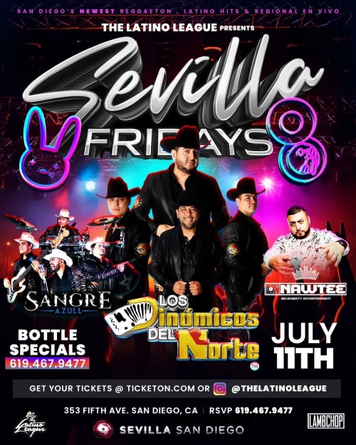 SEVILLA FRIDAYS - Premier Resident Deejays every week. - Flyer