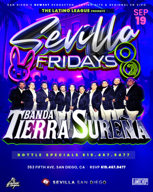 Banda Night San Diego | Live Music & Dancing at Sevilla Gaslamp - Flyer