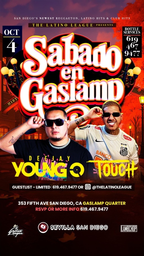 San Diego Latin Nights | Saturdays at Sevilla Nightclub - Flyer