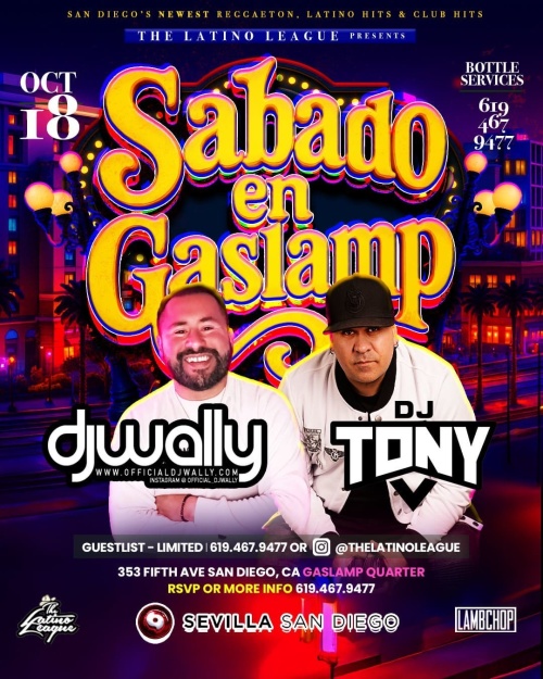 San Diego Latin Nights | Saturdays at Sevilla Nightclub - Flyer