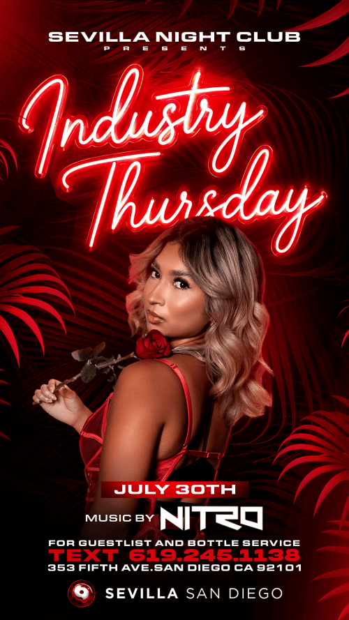 San Diego | The Hottest Thursdays at Sevilla Nighclub - Flyer