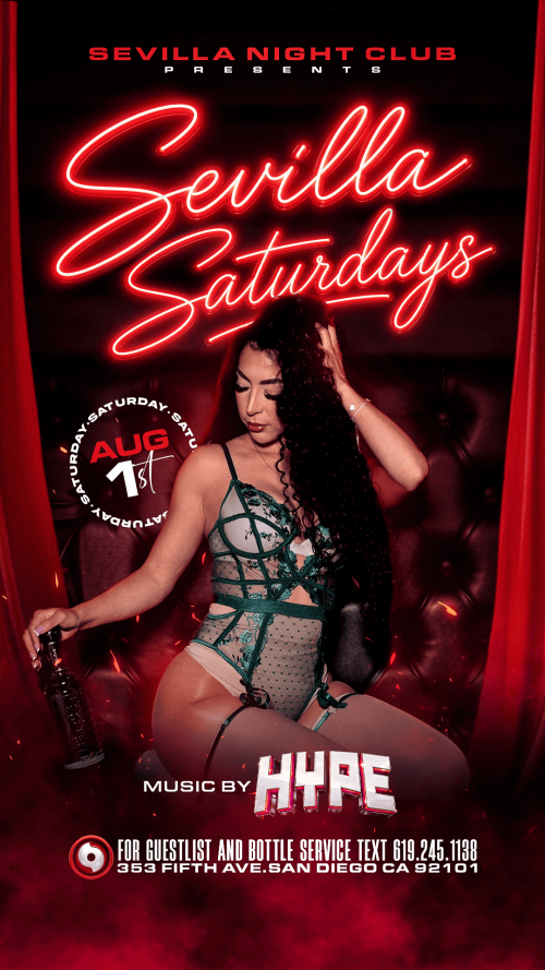 San Diego Latin Nights | Saturdays at Sevilla Nightclub - Flyer