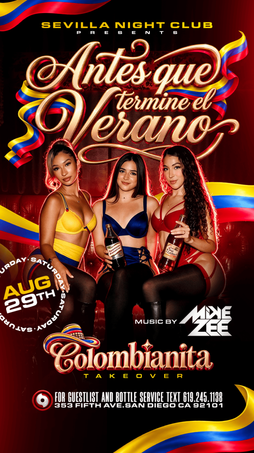 San Diego Latin Nights | Saturdays at Sevilla Nightclub - Flyer