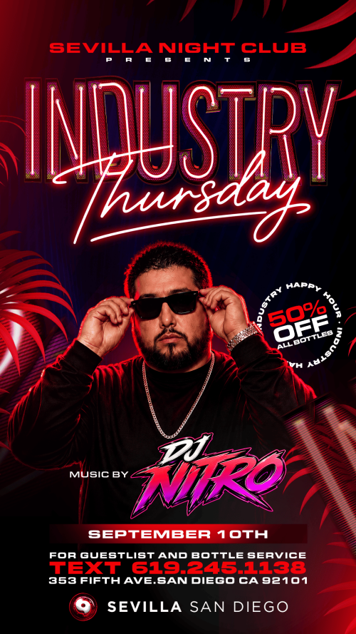 San Diego | The Hottest Thursdays at Sevilla Nighclub - Flyer