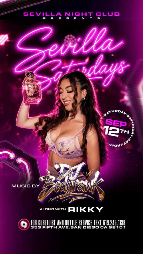 San Diego Latin Nights | Saturdays at Sevilla Nightclub - Flyer