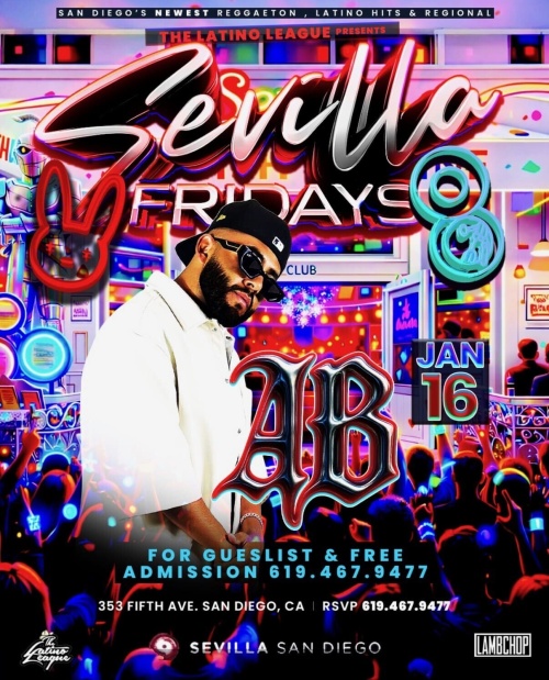 San Diego Latin Nights | Fridays at Sevilla Nightclub - Flyer