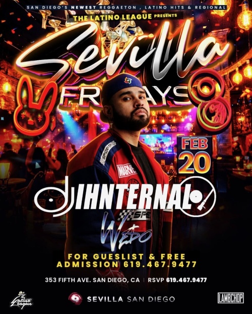 San Diego Latin Nights | Fridays at Sevilla Nightclub - Flyer