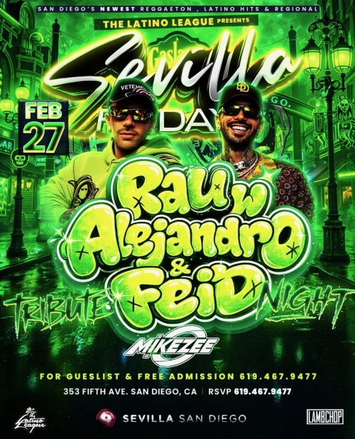 San Diego Latin Nights | Fridays at Sevilla Nightclub - Flyer