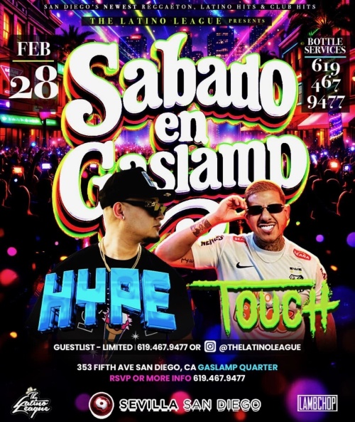 San Diego Latin Nights | Saturdays at Sevilla Nightclub - Flyer