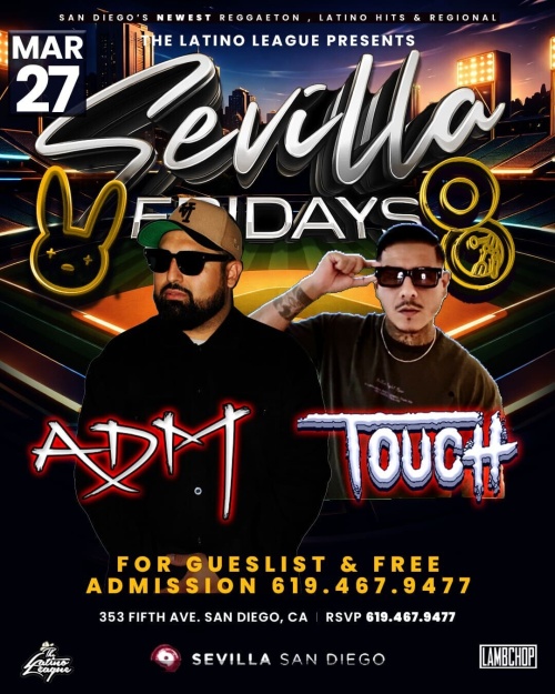 San Diego Latin Nights | Fridays at Sevilla Nightclub - Flyer