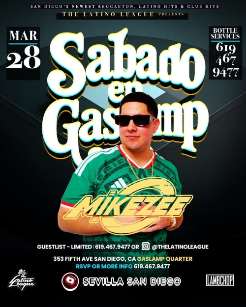 San Diego Latin Nights | Saturdays at Sevilla Nightclub - Flyer