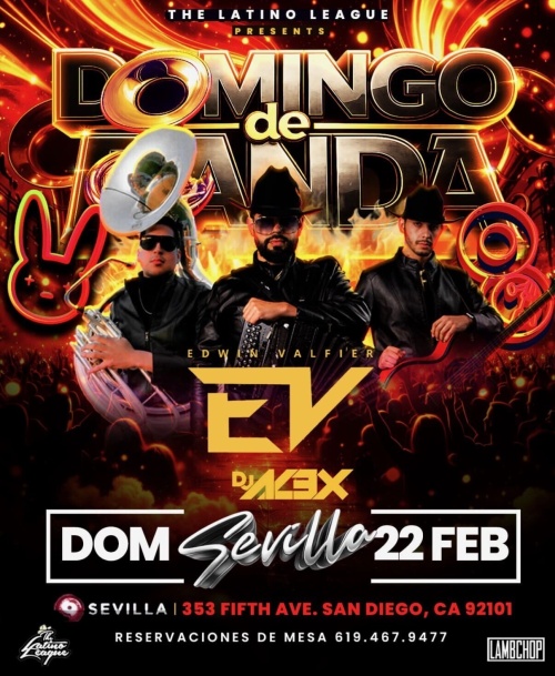 Domingo de Banda | Edwin Valfier Live at Sevilla Nightclub - Flyer