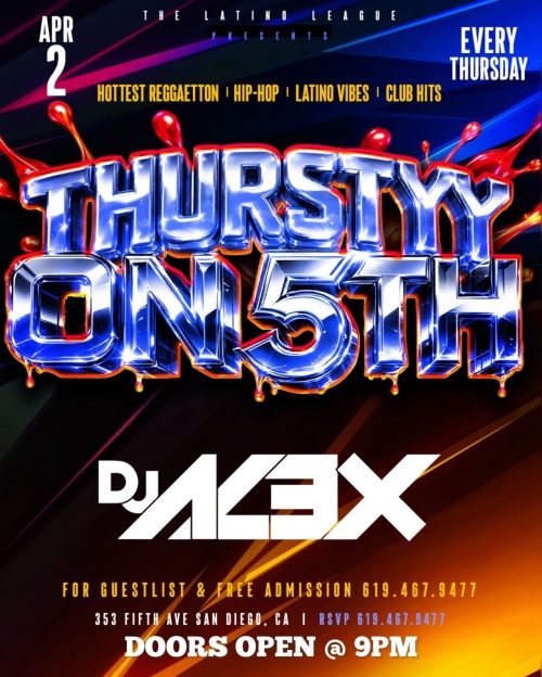 San Diego | The Hottest Thursdays at Sevilla Nighclub - Flyer