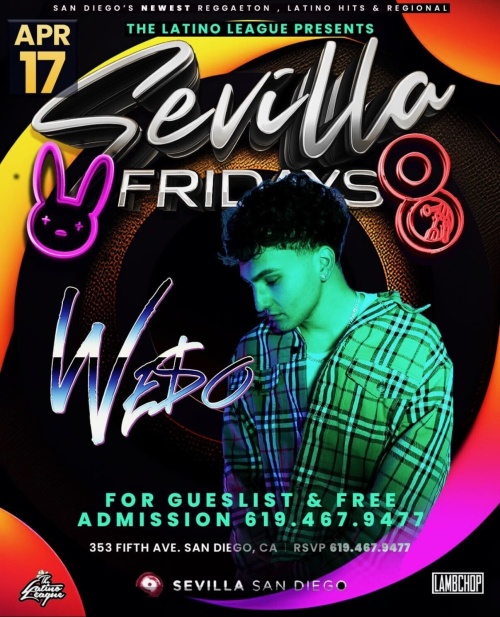 San Diego Latin Nights | Fridays at Sevilla Nightclub - Flyer