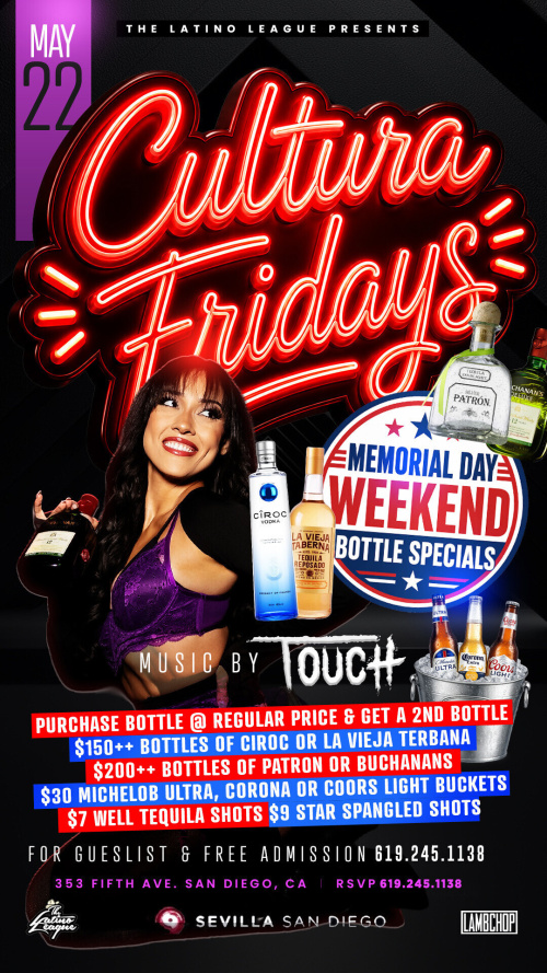 San Diego Latin Nights | Fridays at Sevilla Nightclub - Flyer