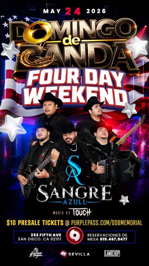 Sunday Funday at Sevilla San Diego: Domingo de Banda - Flyer