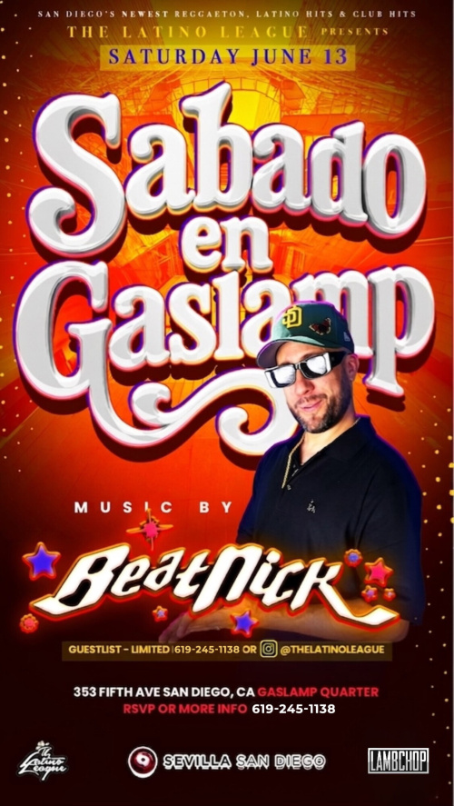 San Diego Latin Nights | Saturdays at Sevilla Nightclub - Flyer