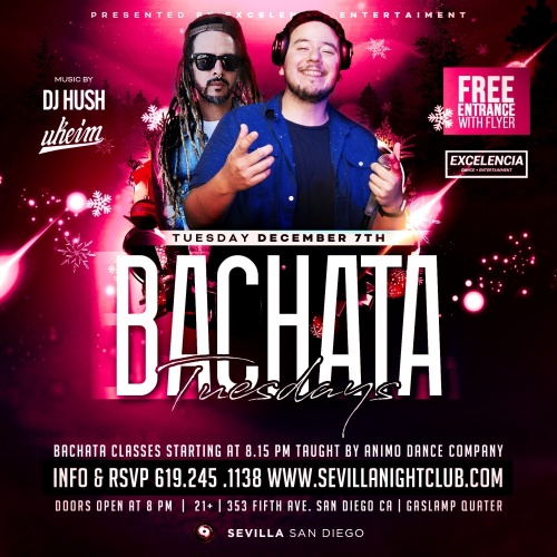 BACHATA TUESDAYS - DJ HUSH + UKEIM - San Diego (SEVILLA)