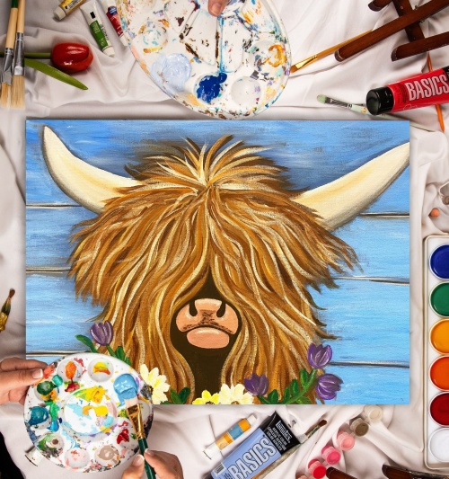 Get Crafty: Cow painting - Flyer