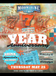 Lucky 7th Anniversary Party at Moonshine Beach