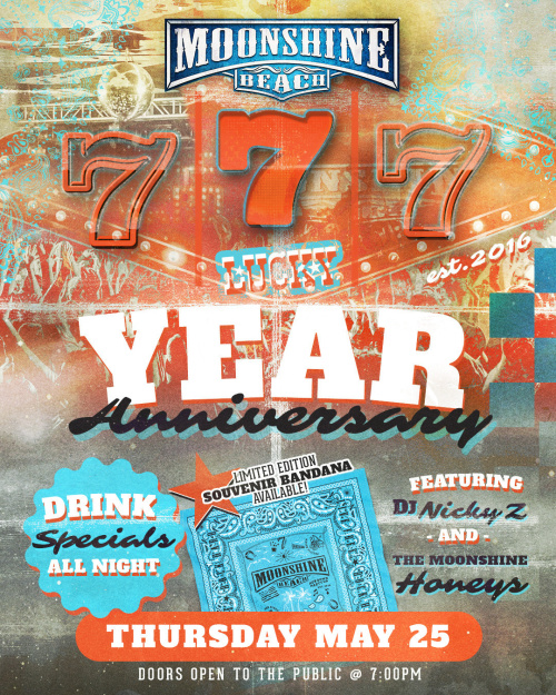 Lucky 7th Anniversary Party at Moonshine Beach - Moonshine Beach